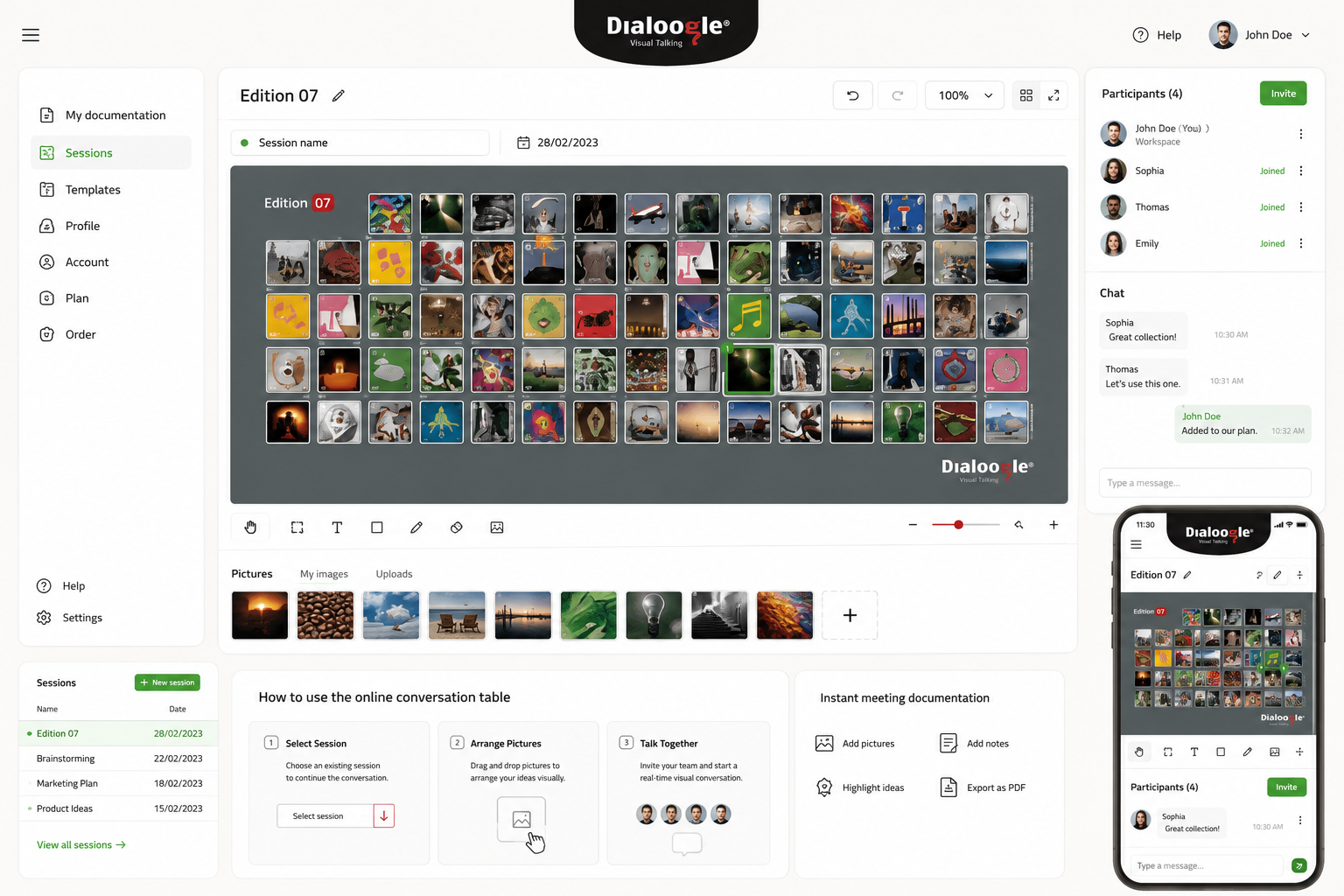 Dialoogle online conversation platform